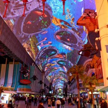 Fremont Street Experience in the center of Las Vegas